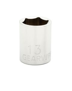 KDT80135D image(0) - GearWrench 1/4 Inch Drive 6 Point Standard Metric Socket 13mm