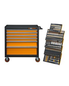 KDTMEGAMOD358 image(0) - Gearwrench 358 Piece MEGAMOD Metric Mechanics Tool Set in Modular Foam Trays with Rolling Cabinet