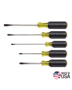 KLE85075 image(0) - Klein Tools Screwdriver Set, Slotted and Phillips, 5-Piece