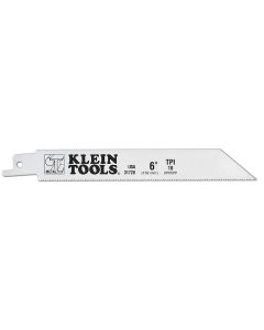 KLE31728 image(0) - Klein Tools Reciprocating Saw Blades, 18 TPI, 6-Inch, 5-Pack