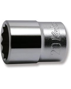 KKN4405M-20 image(0) - Ko-ken USA 4405M-20 1/2 Square Drive Socket 20 mm 12 Point Length 38 mm