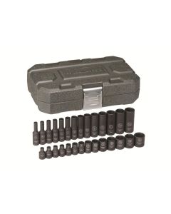 KDT84901 image(0) - GEARWRENCH 28 Piece 1/4 Inch Drive 6 Point Standard & Deep Impact Metric Socket Set