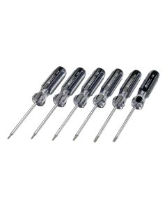 WLMW80006 image(0) - Wilmar Corp. / Performance Tool 6 Piece Star Screwdriver Set w/Rack