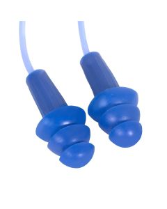 Jackson Safety Earplugs - H20 Metal Detectable - Reusable  - Corded - Blue - NRR 26 - (100 Pair Per Dispenser Box)