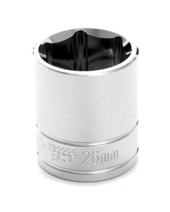 WLMW32226 image(0) - Wilmar Corp. / Performance Tool 1/2" Drive 26mm 6pt Socket