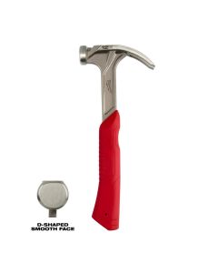 MLW48-22-9019 image(0) - Milwaukee Tool 12oz Smooth Face Hybrid Claw Finish Hammer