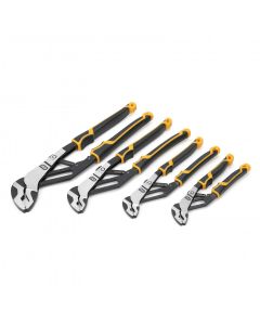 KDT82594C image(0) - GEARWRENCH 4 Piece PITBULL Auto-Bite Tongue & Groove Dual Material Pliers