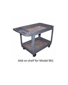 American Forge & Foundry Shop Cart Shelf Add On Tray - 30" x 16" - Polypropylene - For AFF Model 961 Cart