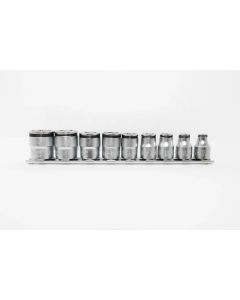 KKNRS3450A-9 image(0) - Ko-ken USA 3/8 Sq. Dr. Nut-Grip, SAE, Socket Set - 9 pieces