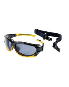 Sellstrom Safety Glasses - XPS530 Series - Smoke Lens - Yellow/Black Frame - Sta-Clear&reg; AF/HC -  Sealed
