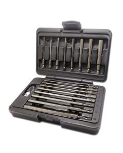 VIMPDM100 image(0) - VIM Tools Power Drive Metric Hex Bit Set, 2.5 mm Thru 10 mm,18 Piece Set, 8 Piece 3.5 Long, 8 Piece 6 Inch Long