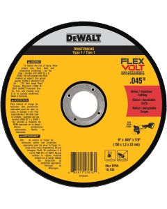 DWTDWAFV86045 image(2) - DEWALT FLEXVOLT 6 In x .045 in Abrasive Chop / Cut-Off Blade with 7/8 in Arbor For Stainless & Mild Steel Cutting (1 Pack)