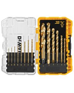 DWTDW1341 image(0) - DEWALT 14-Piece Titanium Nitride Coated Speed Tip Drill Bit Set