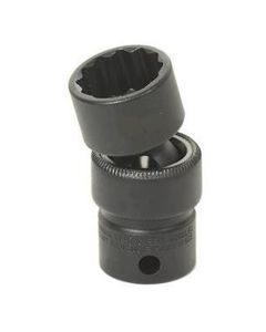 GRE1113UM image(0) - Grey Pneumatic 3/8" Drive x 13mm Standard Universal- 12 Point Socket - Black