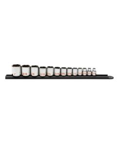KDT80553H image(0) - GEARWRENCH 13 Piece 3/8" Drive 6 Point SAE Hi-Viz Socket Set