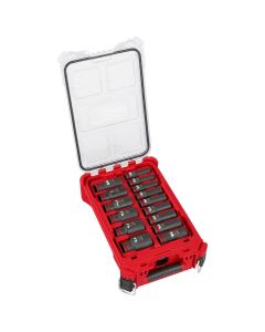 MLW49-66-6802 image(0) - Milwaukee Tool SHOCKWAVE Impact Duty Socket 1/2&rdquo; Dr 15PC SAE PACKOUT Set