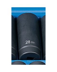 GRE2028MD image(0) - Grey Pneumatic 1/2" Drive x 28mm Deep Socket