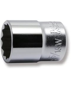 KKN3405W-5-16 image(0) - Ko-ken USA 3405W-5/16 3/8 Square Drive Socket Whitworth 5/16 12 Point Length 28 mm