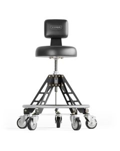 VYPESM-B-B-ACM image(0) - Vyper Industrial 400 lb Capacity Elevated Steel Max Acme Rod Shop Chair - Black/Black
