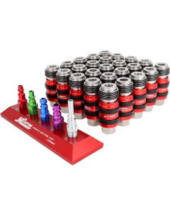 MIL1750BK-DSPKIT image(0) - Milton Industries Universal Safety Exhaust Coupler 25 Piece Display Pack