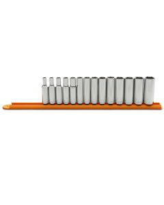 KDT80554 image(0) - GEARWRENCH 14 Piece 3/8 Inch Drive 6 Point Deep Metric Socket Set