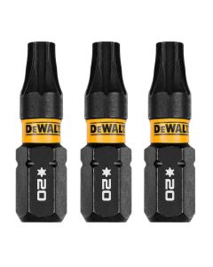 DWTDWAF1TX20IR3 image(0) - DEWALT 1In Torx T20 Flextorq 3Pk