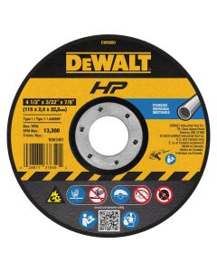 DEWALT 4-1/2" X 3/32" X 7/8" Stainless Steel Cutting Wheel