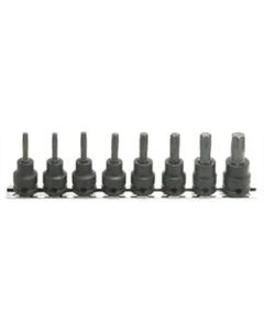 KKNRS13025-8-L50 image(0) - Ko-ken USA RS13025/8-L50 3/8 Sq. Dr. 8 Piece TORX&Acirc;&reg; Bit Socket set T20-T55  Length 50mm