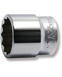 KKN3405M-22 image(0) - Ko-ken USA 3405M-22 3/8 Square Drive Socket 22 mm 12 Point Length 32 mm