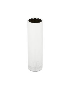 KDT80787 image(0) - GearWrench 1/2 Inch Drive 12 Point Deep Metric Socket 16mm
