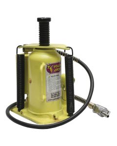 ESC10446 image(0) - ESCO Yellow Jackit 20 Ton Air/Manual Bottle Jack (Welded Base)