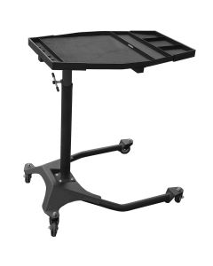 KTI75125 image(0) - K Tool International Adjustable Work Tray Work Table, 29" x 20" Steel Top, Mobile Garage Service Tray