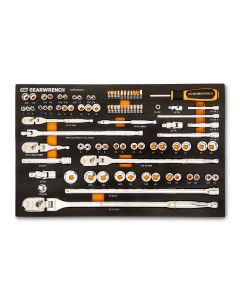 KDTGWMS120CBMTS image(0) - GEARWRENCH 89 Piece 1/4", 3/8" & 1/2" Drive 120XP Mechanics Tool Set in Foam Tray