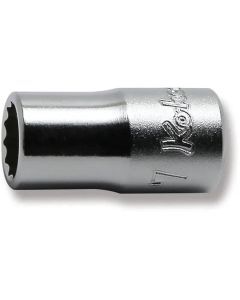KKN2405M-7 image(0) - Ko-ken USA 2405M-7 1/4 Square Drive Socket 7 mm 12 Point Length 22 mm