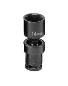 GRE914UMS image(0) - Grey Pneumatic 1/4" Surface Drive x 14mm Standard Universal Socket