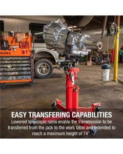 SUN7796 image(20) - SUNEX 1000-Pound Air and Hydraulic Telescopic Transmission Jack