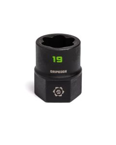GETXBM19 image(0) - Grip Edge Tools 19mm 3/8" Dr RPT Socket Extractor with FORS (Standard Length)