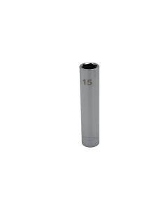 VIMEDM415 image(0) - VIM Tools 15MM EXTRA DEEP SOCKET 6 POINT 1/4" DR