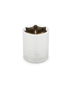 KDT80636D image(0) - GearWrench 1/2 Inch Drive 6 Point Standard Metric Socket 24mm