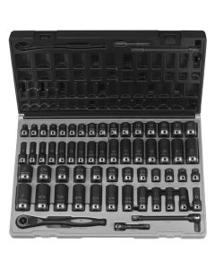GRE81659CRD image(0) - Grey Pneumatic 3/8" Drive 59 Piece Fractional & Metric Duo-Socket Set - 6 Point