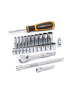 KDT80313 image(0) - GearWrench 26 Piece 1/4 Inch Drive 12 Point Standard SAE Mechanics Tool Set