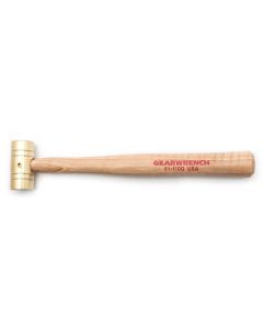 KDT81-111G image(0) - GearWrench 1 Pound Brass Hammer with Hickory Handle