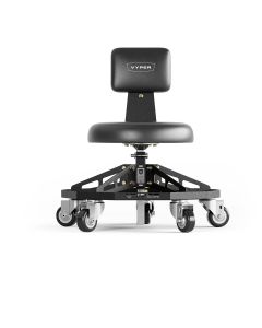 Vyper Industrial 300 lb Capacity Robust Steel Sport Shop Chair - Black/Black