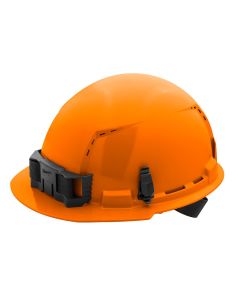 MLW48-73-1212 image(1) - Milwaukee Tool BOLT Orange Front Brim Vented Hard Hat w/4pt Ratcheting Suspension (USA) - Type 1, Class C