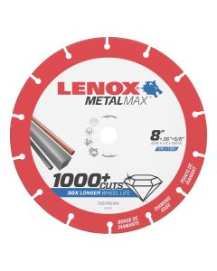 LEX1972925 image(0) - Lenox Tools LENOX Metal Max  DIAM CUTOFF WHEEL CS 8" X 5/8"