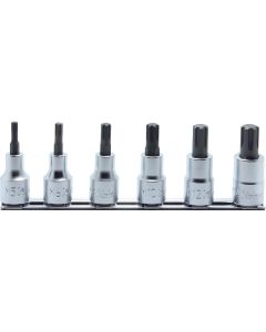 KKNRS4027-6-L60 image(0) - Ko-ken USA RS4027/6-L60 1/2 Sq. Dr. Bit Socket set Ribe-CV M5-M16  200mm  6 pieces