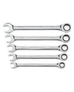 KDT93004D image(0) - GEARWRENCH 5 Piece 72-Tooth 12 Point Ratcheting Combination Metric Wrench Set