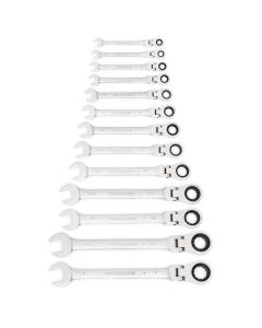 GearWrench 13 Piece 72-Tooth 12 Point Flex Head Ratcheting Combination SAE Wrench Set