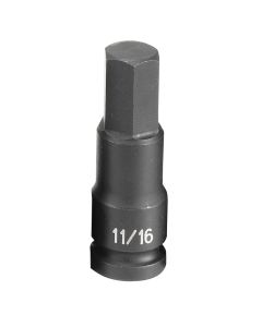 GRE2922F image(0) - Grey Pneumatic 1/2" Drive x 11/16" Hex Driver