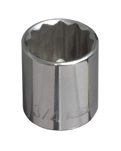 KLE65704 image(0) - Klein Tools 5/8-Inch Standard 12-Point Socket, 3/8-Inch Drive